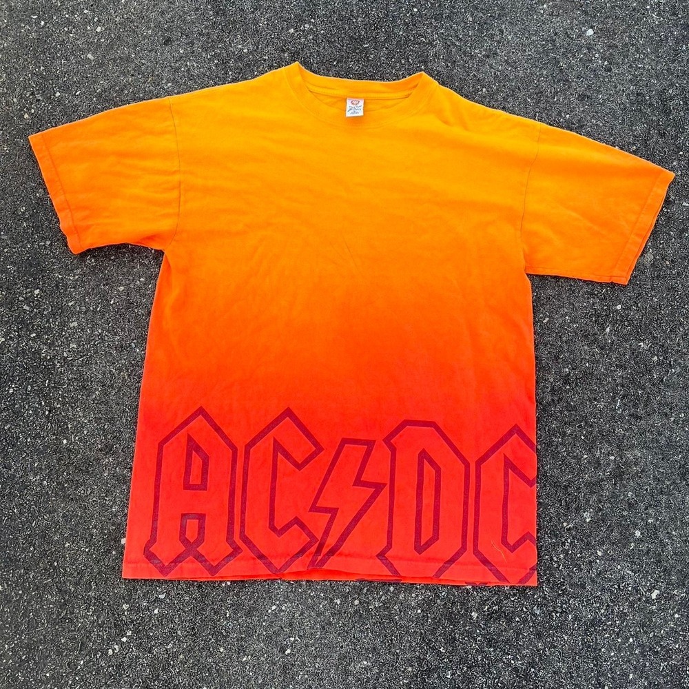 1990s AC/DC Graphic Tie dye Shirt size L
